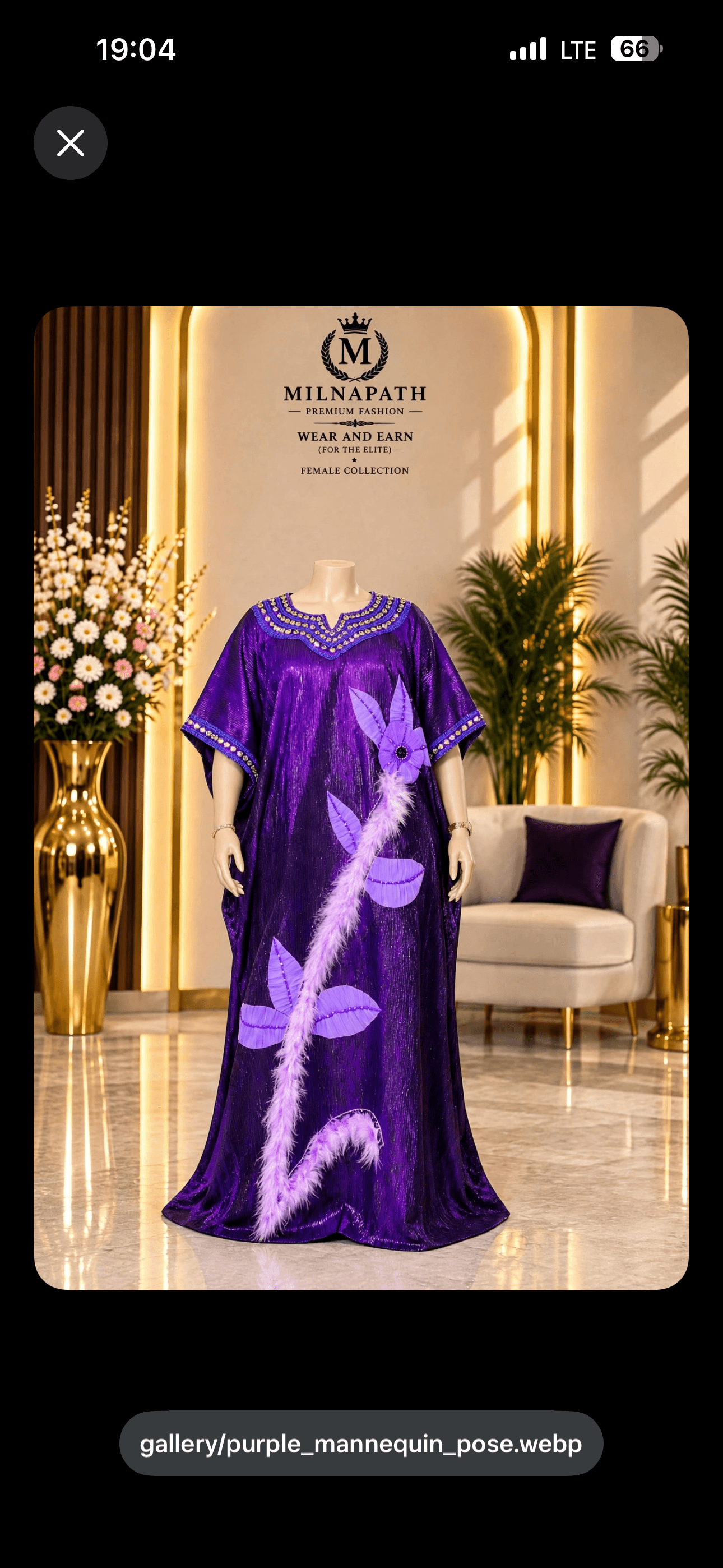 Feather Vine Bubu Dress