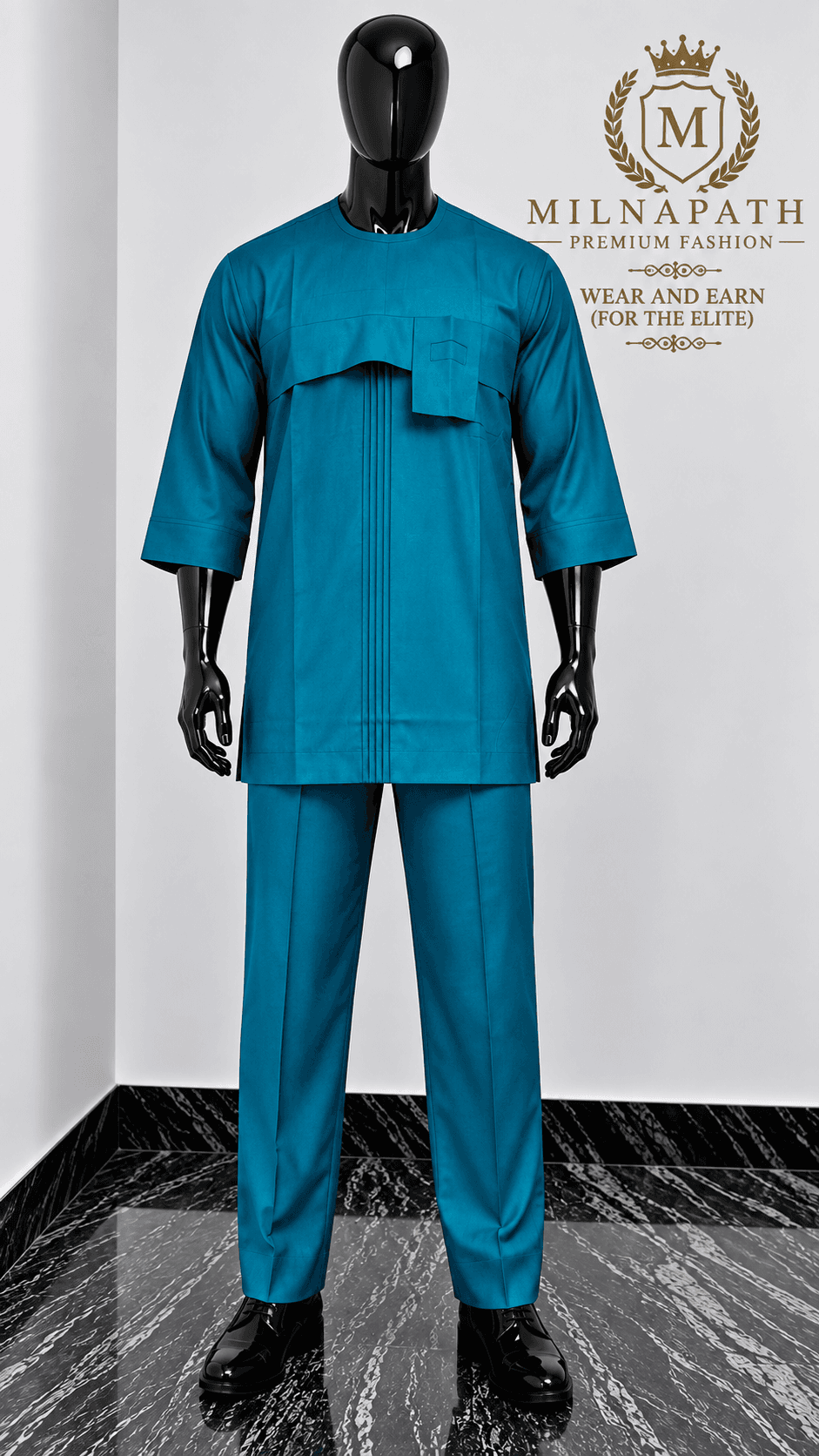 Royal Signature Pleated Kaftan
