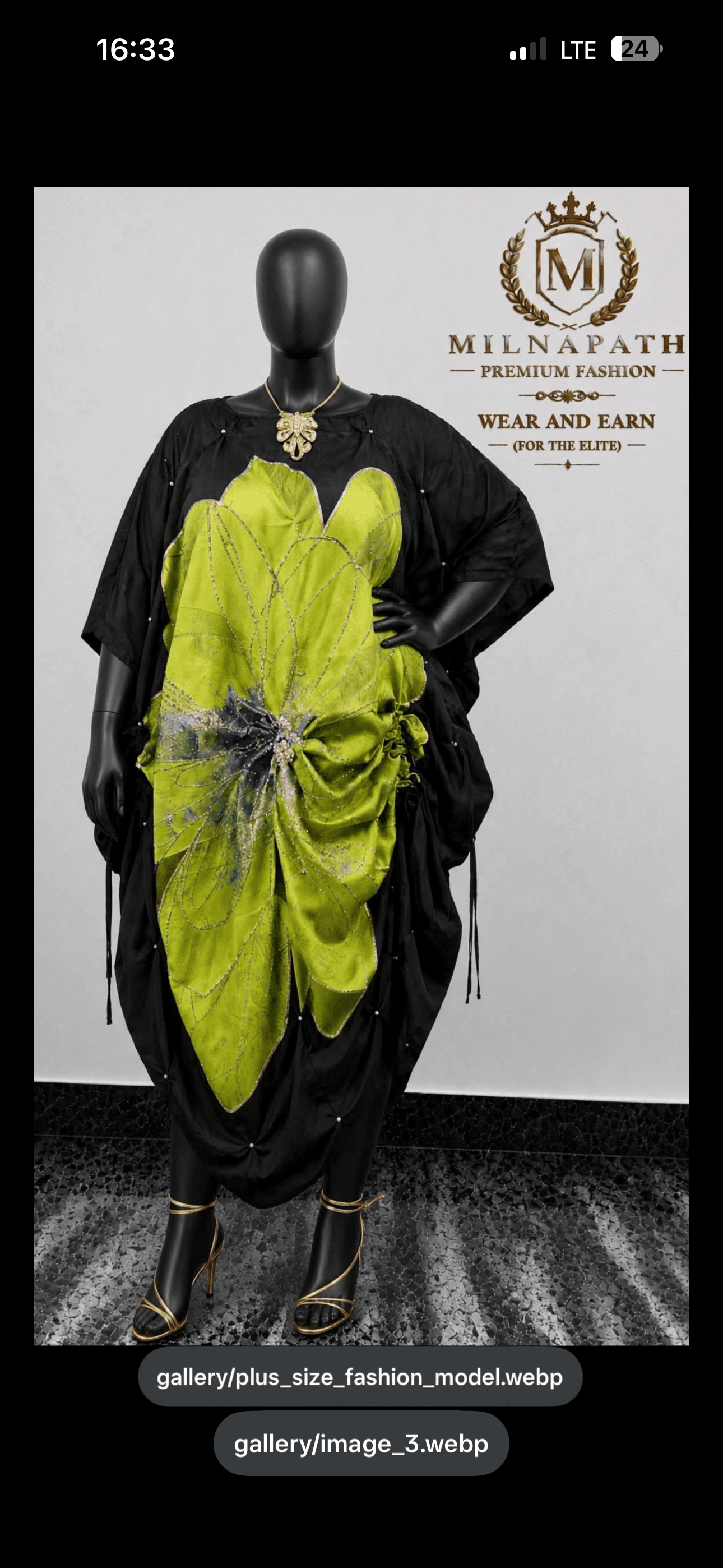 The Elite lime Petal Bubu Top