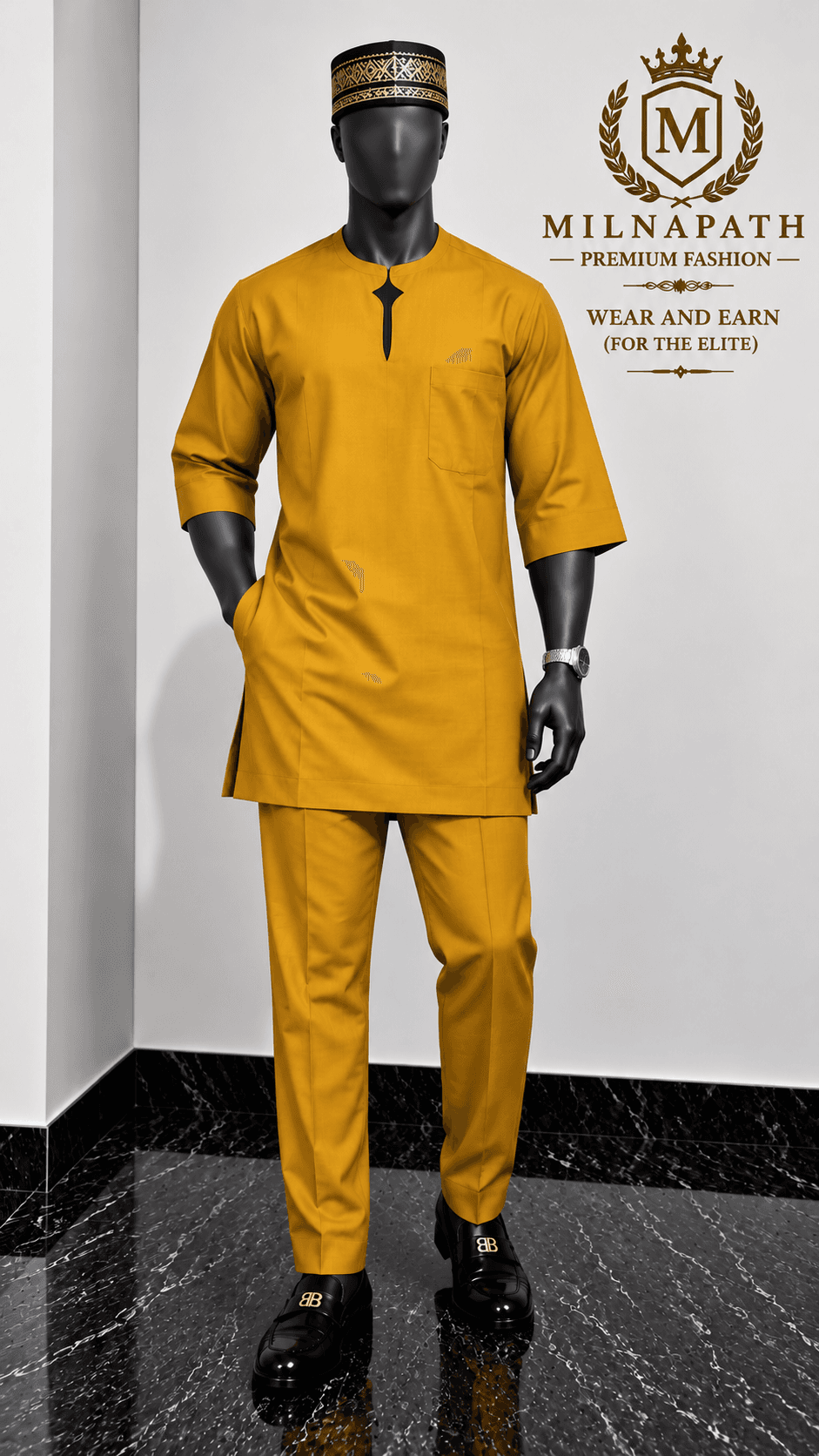 Royal Mustard Kaftan