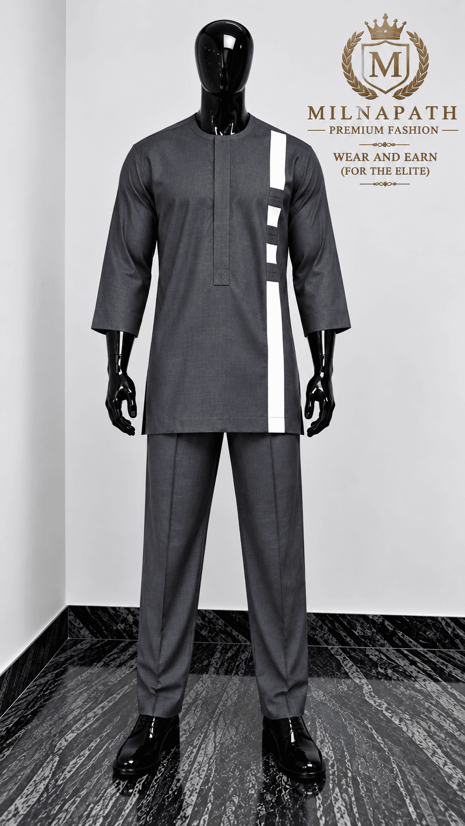 Royal Shadow Stripe Kaftan
