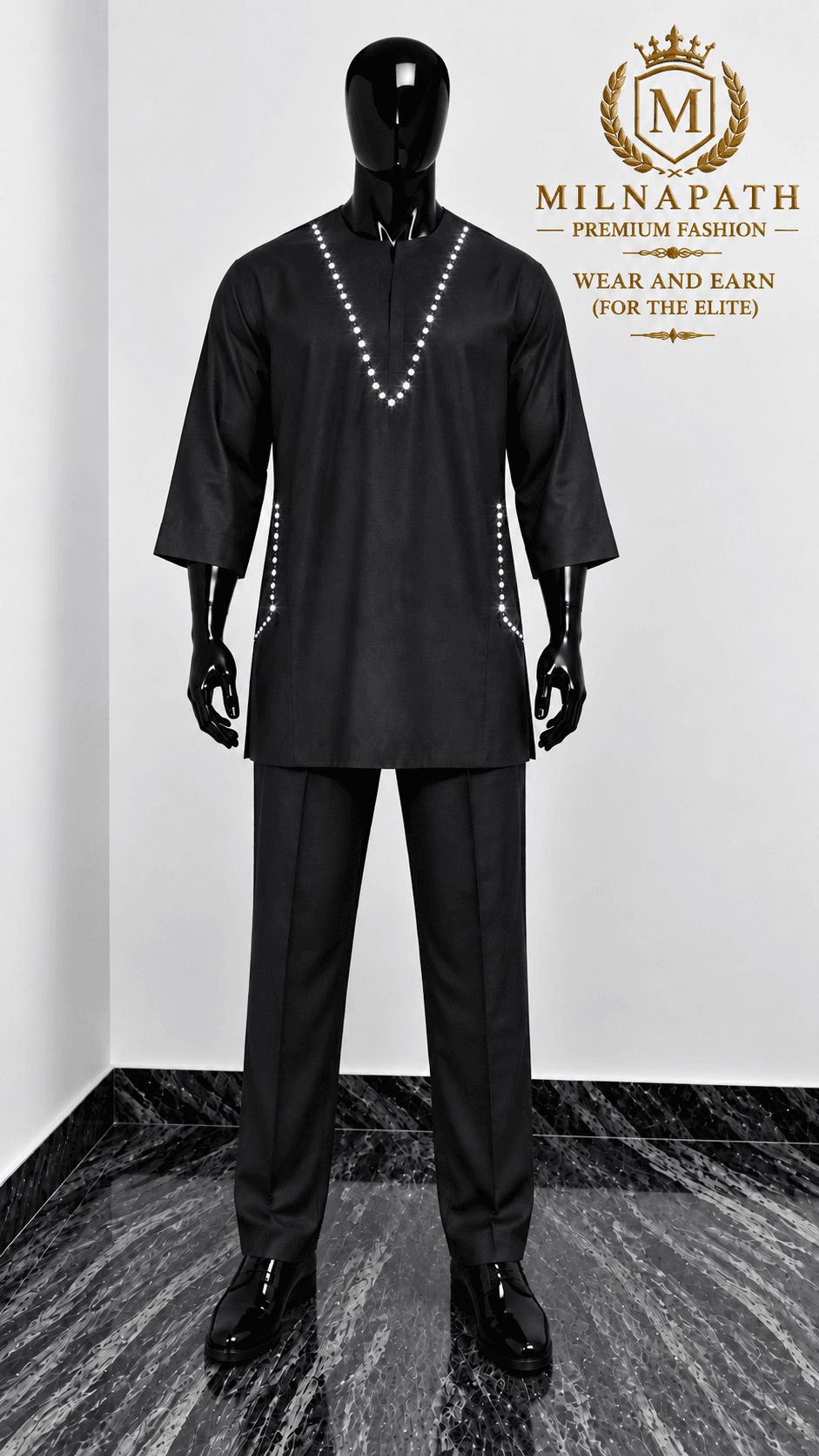 Premium Crystal Embellished Kaftan