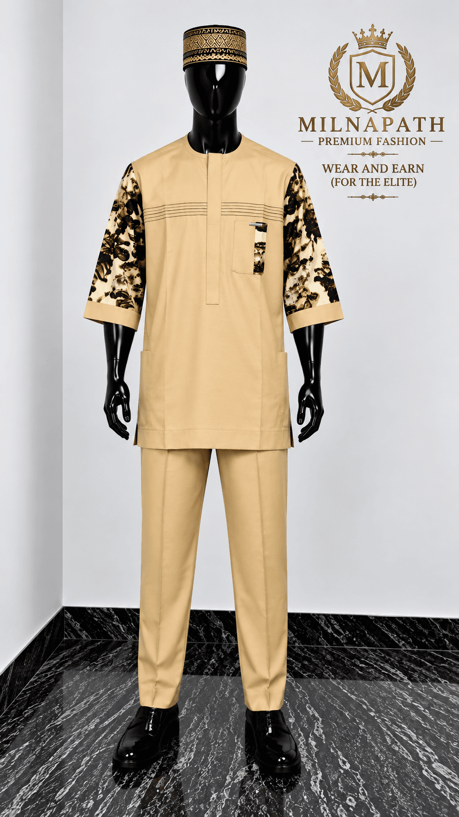 Premium Floral Patterned Kaftan