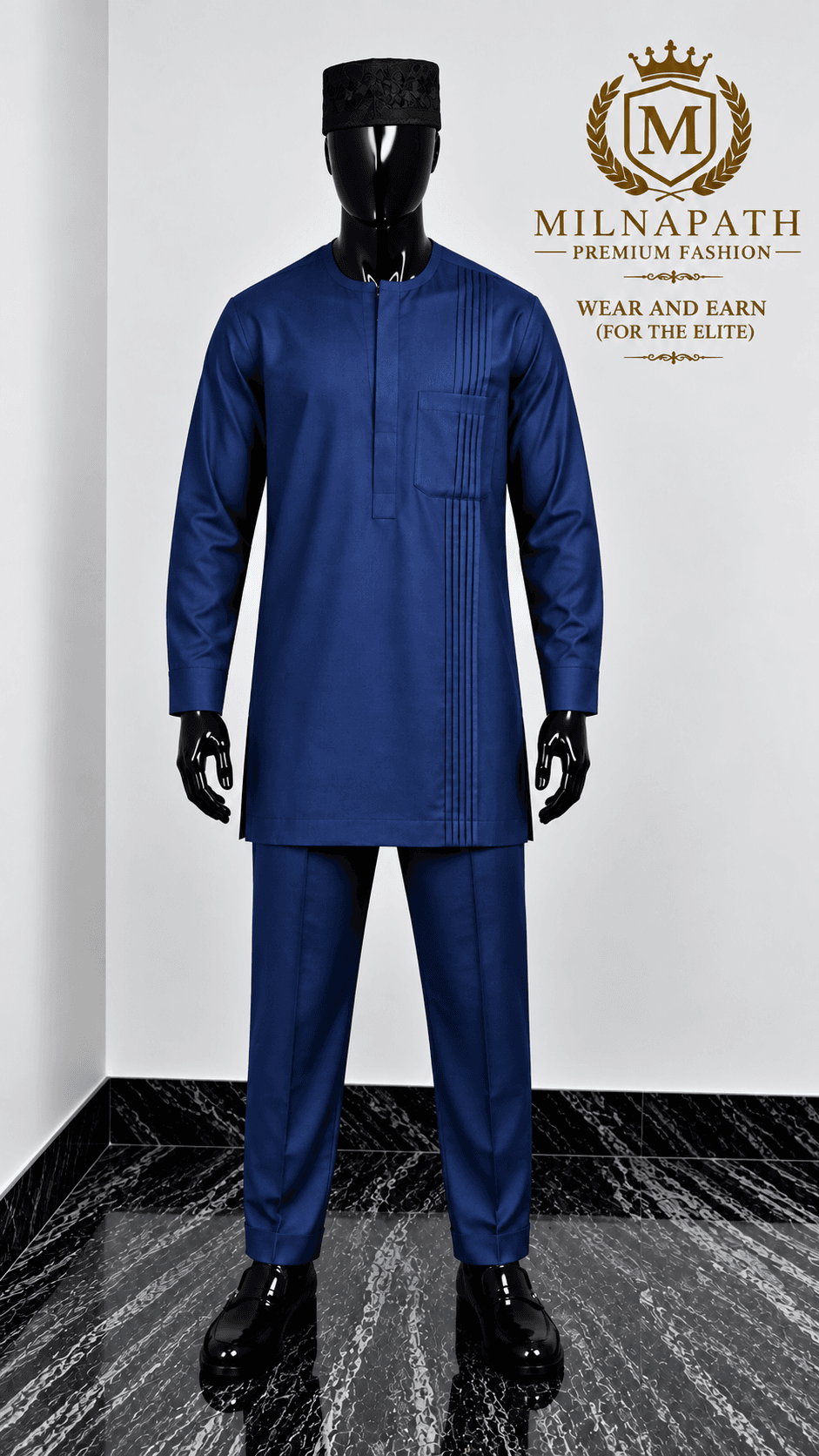 Royal Vertical Pleated Kaftan