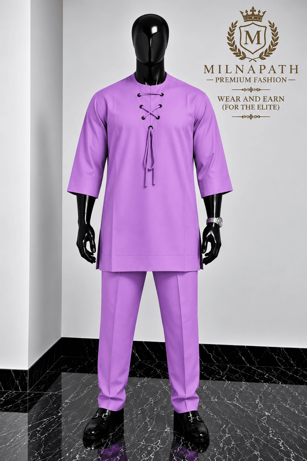 Royal Lace-Up Kaftan