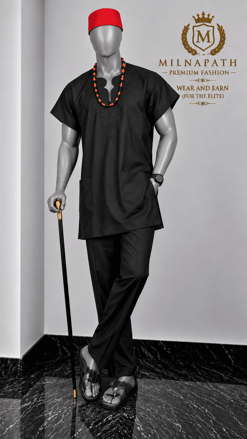Classic Split-Neck Kaftan